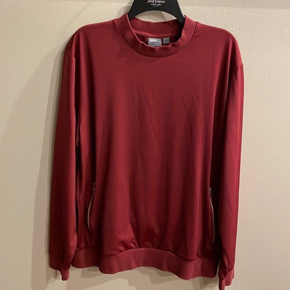 ASOS Other - ASOS mens slight satin stretch sweatshirt with metal  zippered front pockets L